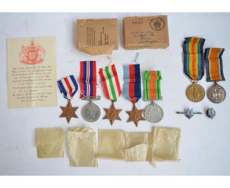 Collection of medals to Sgt F.W.Dunkley to include 5 World War II medals (1939-45 Star, Italy Star, France &amp; Germany Star