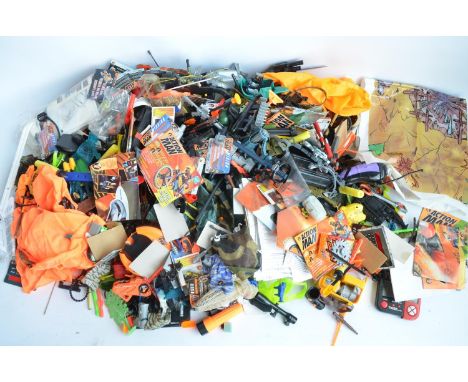 Large collection of Action Man accessories, clothing and other related items. Qty 