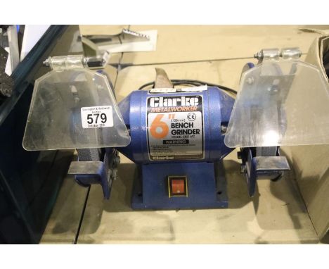 Clarke 6 inch bench grinder. Not available for in-house P&PCondition Report: All electrical items in this lot have been PAT t