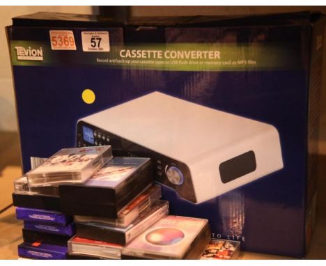 Boxed Tevion sound cassette recorder cassette to USB drive. Not available for in-house P&PCondition Report: All electrical it