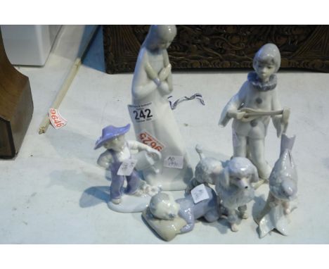 Assorted figurines of Nao style ceramics. Not available for in-house P&amp;P 