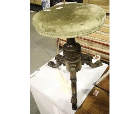 Antique tripod base piano stool. Not available for in-house P&amp;P 