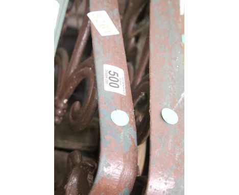Pair of vintage type cast iron bench ends. Not available for in-house P&amp;P 
