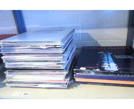 Shelf of mixed LPs including box sets. Not available for in-house P&amp;P 