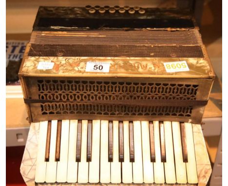 Vintage Mastertone accordion. Not available for in-house P&amp;P 