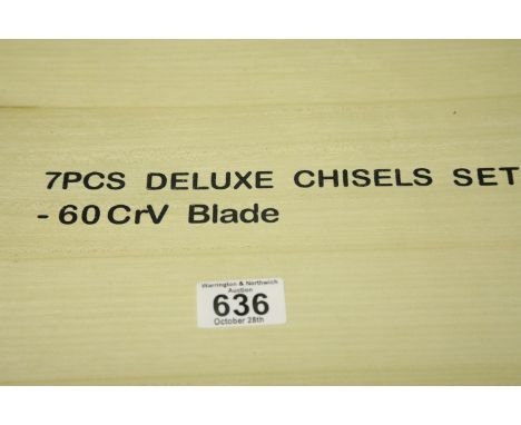 Seven piece deluxe chisel set. Not available for in-house P&amp;P 