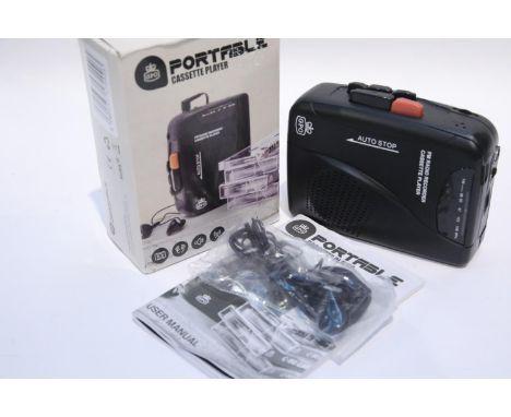 GPO Personal FM radio &amp; cassette player; 3.5mm phone jack &amp; 3V DC-in Jack; with built-in microphone. In working order