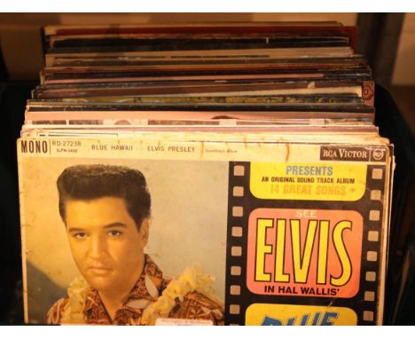 Selection of mixed vinyl albums including Elvis, Cliff Richard. Not available for in-house P&amp;P 