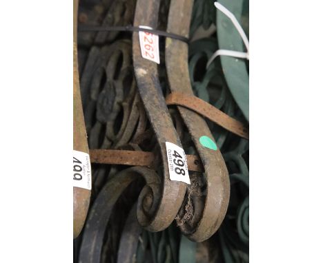 Pair of vintage type cast iron bench ends. Not available for in-house P&amp;P 