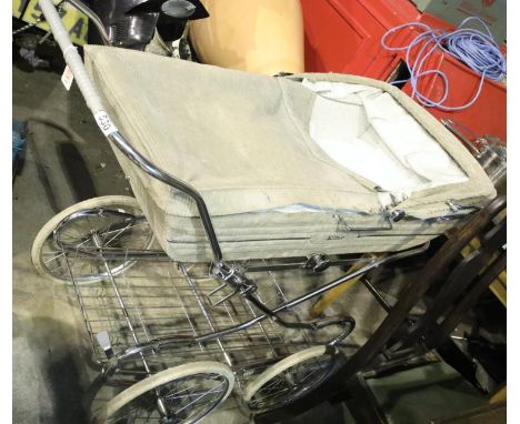 Vintage coachbuilt Marmet pram. Not available for in-house P&amp;P 