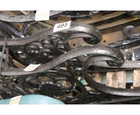 Pair of vintage type cast iron bench ends. Not available for in-house P&amp;P 