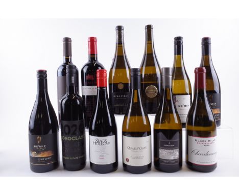 5 BOTTLES CANADIAN RED AND 7 WHITE WINECreekside Estate Winery Iconoclast Niagara Syrah 2020; Jackson-Triggs Merlot Grand Res