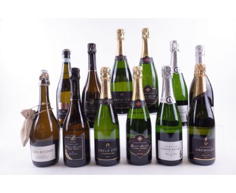 10 BOTTLES CHAMPAGNE AND 2 PROSECCOChampagne Gremillet Clos Rocher Brut 2013 and Sélection Brut; Bonnet-Laconte 2 x Sélection