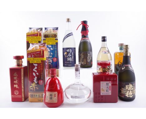 8 BOTTLES, 3 CARTONS SHOCHU AND RICE WINE AND 1 BOTTLE WHISKYGuizhou Shengshi Mingzhu Liquor Co Shengshi Mingzhu (50cl); Shao