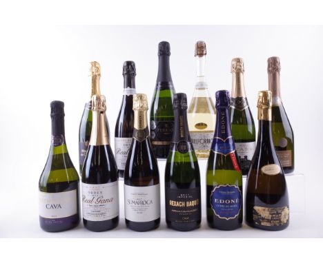 12 BOTTLES SPANISH SPARKLING WINEBodegas Alcardet 2 x Orden de la Teal Gana Cueva; Asda Extra Special Mas Miralda Cava Vintag