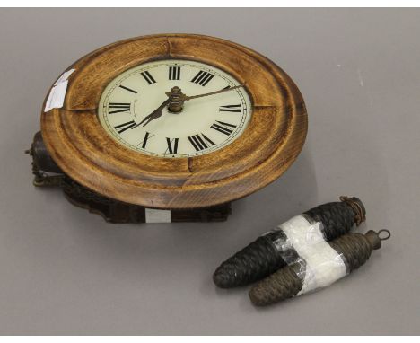 A Victorian postman's alarm clock. 28 cm diameter.