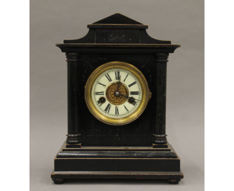 A fourteen-day H.A.C striking clock. 33 cm high.