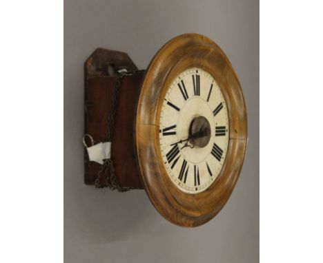A Victorian postman's alarm clock. 28 cm diameter.