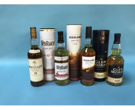 Four bottles of single malt Scotch whisky