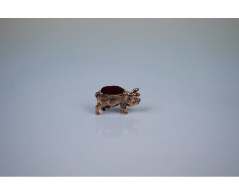 Brass Pig Pin Cushion 