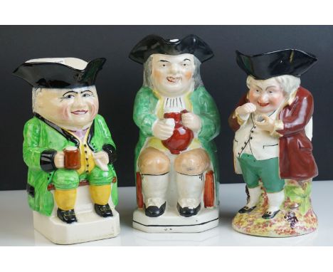 Three Vintage Toby Jugs including 19th century 