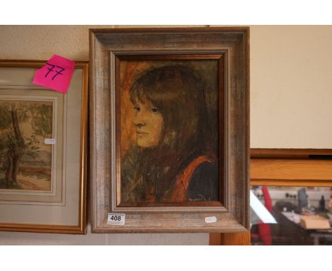 Portrait of a Girl, framed 