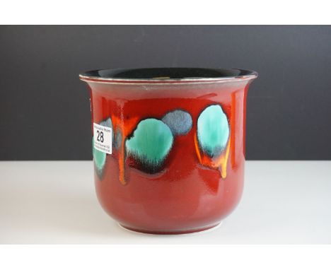 Poole Pottery Plant Pot from the Flambe range 