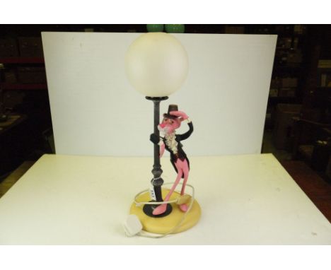 Pink Panther 1970's Table Lamp, 52cms high 