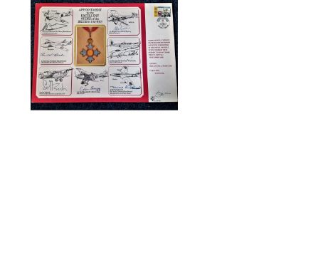 WW2 multisigned cover. Award of the OBE signed by Sir Harry Broadhurst, Paul Holder, Earl of Selkirk, Colin Scragg, Denis Sma