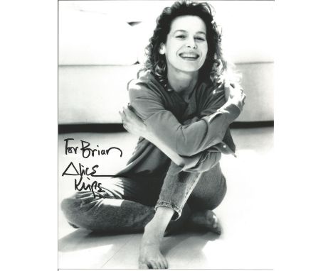 Star Trek Alice Krige dedicated to Brian signed 10x8 b/w photo. South African actress and producer. Her first feature film ro