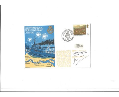 Double signed Escape of HMS Amethyst from the Yangtse River 31 July 1949 WW2 cover 30th Anniversary of the signed by Commande