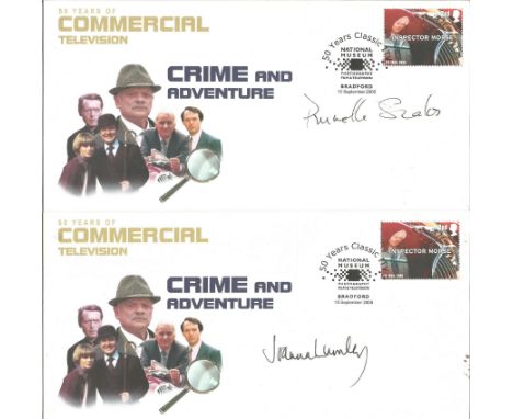 Signed Cover collection Series cover 50 Years of Commercial Television Crime and Adventure Cover designed features actors and