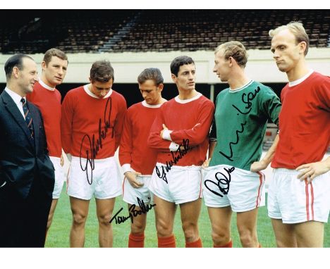 Arsenal footballers autographed football photo. High quality 16x12 colour photo signed by 1970s Arsenal legends Tommy Baldwin