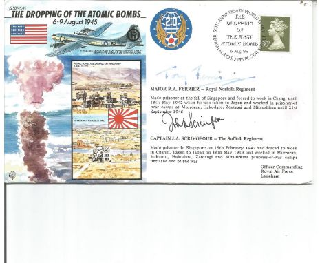 Major R. A. 'Tony' Ferrier (Royal Norfolk Regt.) and Captain J. A. Scrimgeour (The Suffolk Regt.) signed World War Two flown 