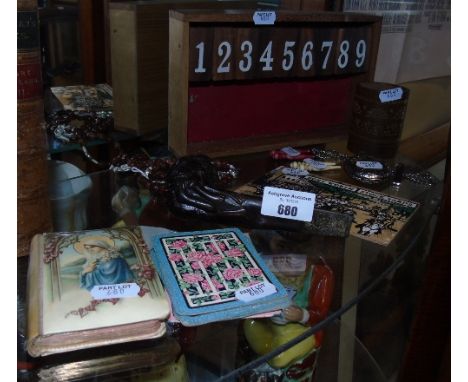 A Small Quantity of Items; to include a 19th century vintage timber carved pipe, a pocket watch and other items.