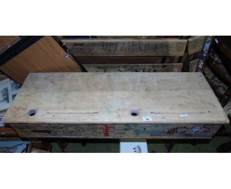 A Vintage Oak School Desk.