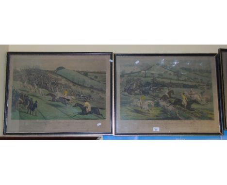 A Set of Four 19th Century Coloured Hunting Prints.