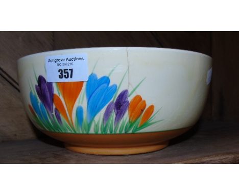 A Clarice Cliff 'Crocus' Pattern Bowl.
