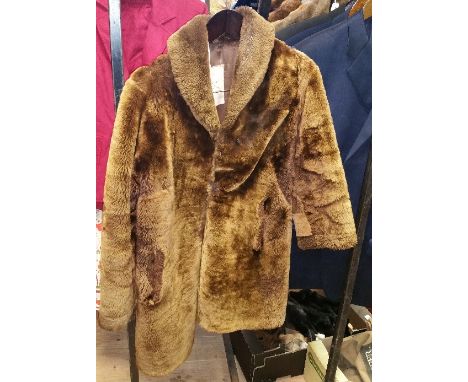 A Vintage Brown Faux-Fur Coat by Fenwick of Newcastle-on-Tyne.