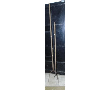 Vintage Agricultural Tools: Two Vintage Hay Knives, a Rick Fork & a Hay Fork (4).