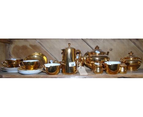 A Quantity of Royal Worcester Teawares with gold decoration.