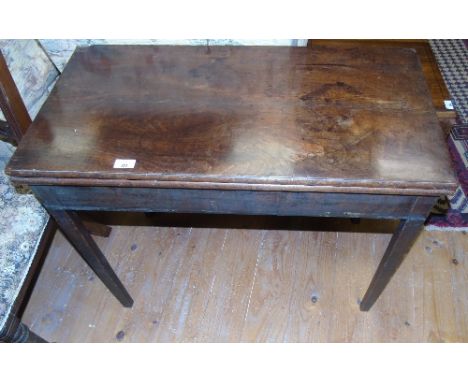 A Georgian Mahogany Rectangular Fold-Over Card Table.