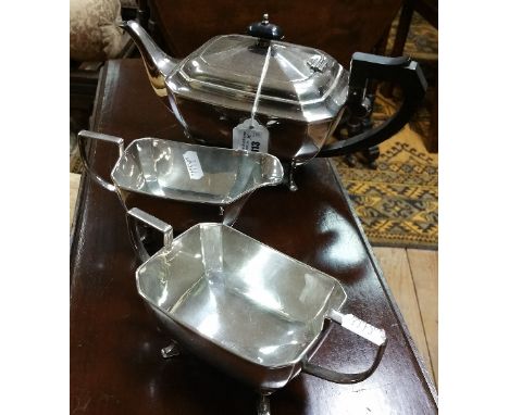 A Good Art Deco Three Piece Tea Service.