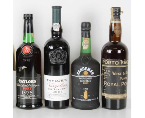 4 bottles Various Fine Port 4 bottles Various Fine Port comprising: 1 bottle Taylor’s Quinta de Vargellas Vintage Port 2001(i