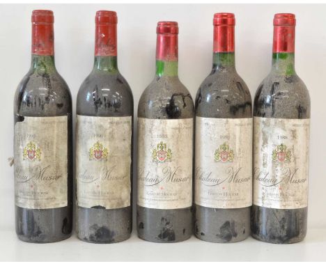 5 bottles covering Three Mature Vintages 5 bottles covering Three Mature Vintages Chateau Musar Lebanon in very fine conditio