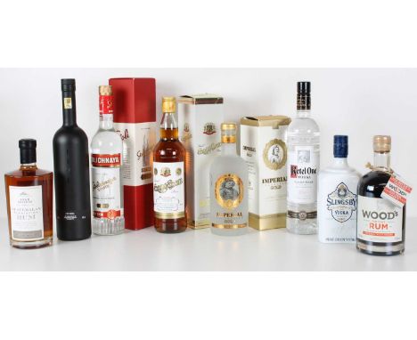 8 bottles Mixed Lot Fine Vodkas and Rums  8 bottles Mixed Lot Fine Vodkas(5) and Rums(3) comprising: 1 bottle Slingsby Pure G