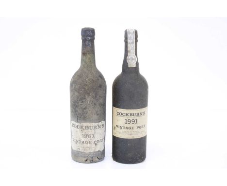 2 bottles Cockburn’s Vintage Port 2 bottles Cockburn’s Vintage Port comprising: 1 bottle Cockburn Vintage Port 1967 (vts), to