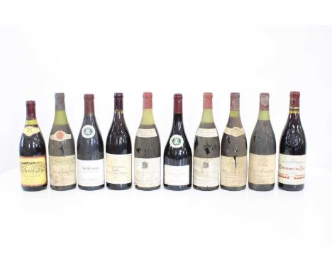 10 bottles Mixed Lot of Red Wines 10 bottles Mixed Lot Collection of Red Burgundy, Pinot Noir, Cotes du Rhone Villages and Ch