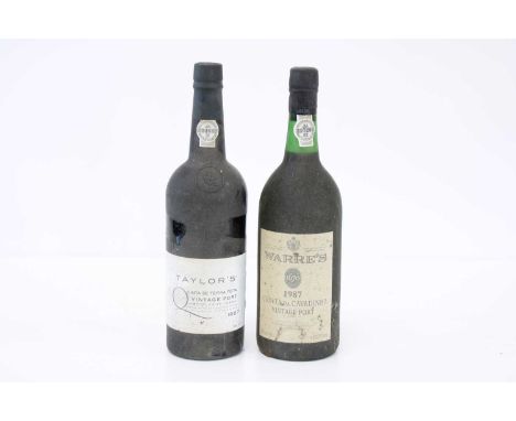 2 bottles Mixed Lot Fine mature 1987 Vintage Port 2 bottles Mixed Lot Fine mature 1987 Vintage Port being: 1 bottle Warre’s Q