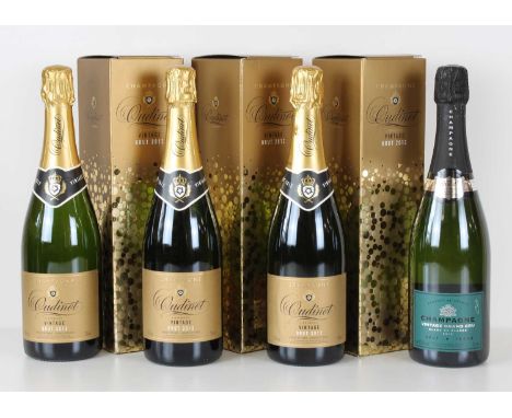 4 bottles Mixed Lot Fine Vintage 2012 Champagne 4 bottles Mixed Lot Fine Vintage 2012 Champagne comprising: 3 bottles Champag